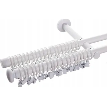 Garnýž Dekoria Garnýž dvojitá Modern white 160cm bílá