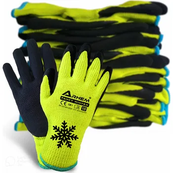 Pracovní rukavice 12 PAR Pracovní Rukavice Zateplené Ochranné BOZP Zimní Arhem Fancy Winter 10