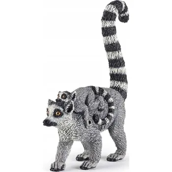 Figurka LEMUR S MLÁDĚTEM - Lemur s mládětem - PAPO - 50173