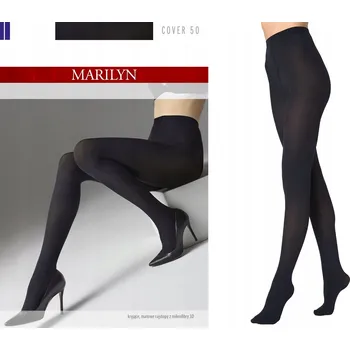 Podprsenka Punčocháče hladké Marilyn COVER 50den černá velikost 4XL