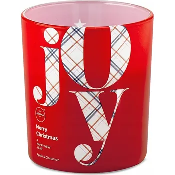 Svíčka Aroma Home VONNÁ SVÍČKA JOY JABLKO & SKOŘICE 130g vánoční