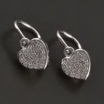 Goldpoint Dětské náušnice srdce vykládané zirkony Váha: 1.10 g