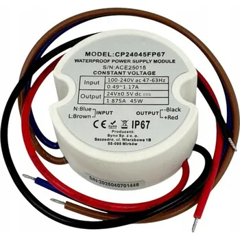 Kobi Napájecí Modul / Napájecí Zdroj do Krabičky 24V 45W 1,88A IP67 004583