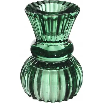 Svícen Skleněný svícen na čajovou svíčku / kuželovou svíčku, zelený