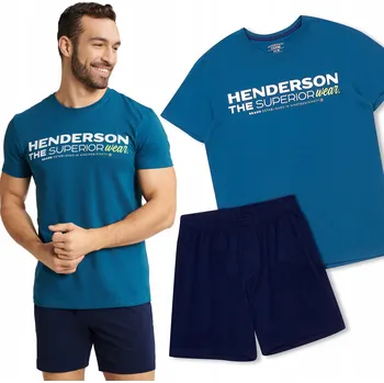Pánské pyžamo Pánské pyžamo BAVLNĚNÉ krátký rukáv HENDERSON XXL