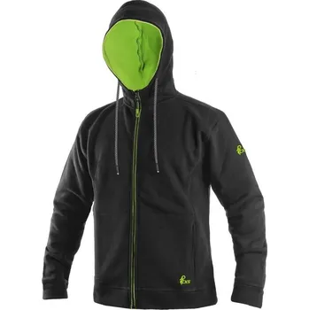Pánská mikina Mikina CXS HARRISON, pánská, černo-zelená, vel. 2XL