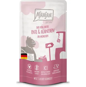 Krmivo pro kočku 12x125g MjAMjAM Quetschie - kachna a kuřecí