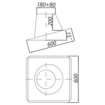 Adam DW Střešní průchod fi 180 15° ADDW18015PRZ