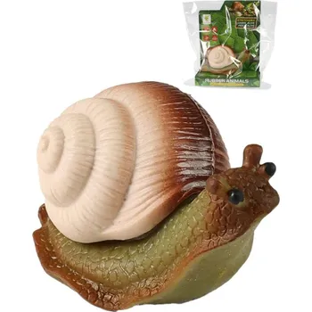 Zvířátko hlemýžď 11cm měkký gumový šnek s plastovou ulitou