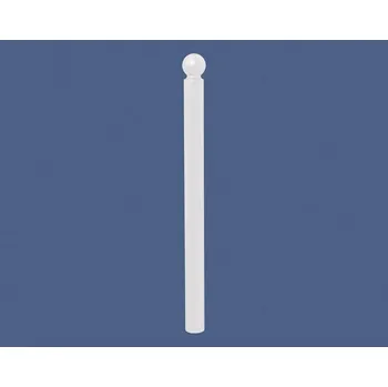 Plotový sloupek Procity Zahrazovací ocelový sloupek Province Ø 76 mm, barva bílá RAL9010, hlavice Boule
