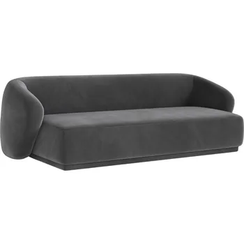 Pohovka Maison Heritage Tmavě šedá sametová trojmístná pohovka Jane 220 cm