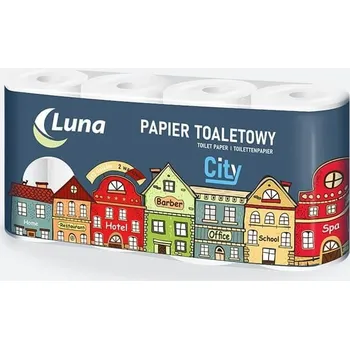 Toaletní papír Suchý toaletní papír bez vůně Luna 8 ks