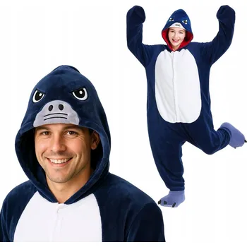 Karnevalový kostým Pyžamo Onesie Kigurumi Kostým Modrý Žralok XL: 175-185 cm