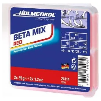 Lyžařský vosk HOLMENKOL Betamix ČERVENÝ 2x35 g