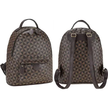 Městský batoh Nicole Brown Dámský batoh JBFB 319 hnědý potisk