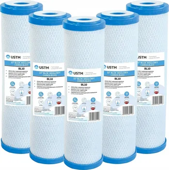 vodní filtr USTM filtrační vložka pro úpravu vody, uhlíkový blok 10", aktivní uhlí BL10