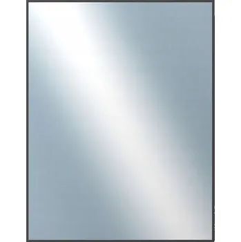 Zrcadlo DANTIK - Zrcadlo v rámu 70x90 | Hliníkový profil 269 černá matná