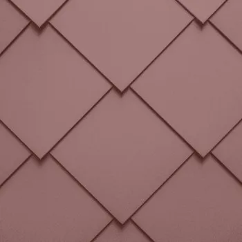 plechová krytina SATJAM základní taška Rombo Metalic ALUMAT 345x345 mm RAL 8017 čokoládová hnědá