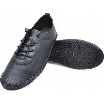 Dámské tenisky NAZOUVÁKY TENISKY TRAMPKY IZZI 1622 KOŽENÉ, 40 black