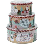 Home Styling Collection Formičky na sušenky JOUJOU, 3 kovové nádoby v různých velikostech