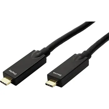 Datový kabel ROLINE USB 10Gbps (3.2 gen 2) AOC kabel USB C(M) - USB C(M), PD 60W, 10m, černý - 11.02.9131