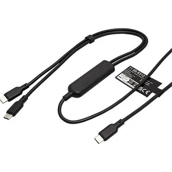Datový kabel Value Napájecí kabel USB C - 2x USB C, 100W, 1,8m, černý - 11.99.8312