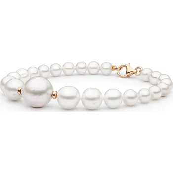 Náramek ANNA PERLY Elegantní perlový náramek s pravou Edison perlou a růžovým pozlacením