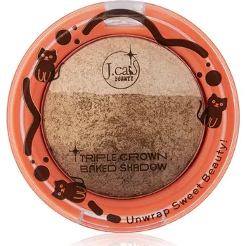 Oční stíny J.Cat Beauty Triple Crown dlouhotrvající oční stíny odstín 108 Baked Alaska 2.5 g