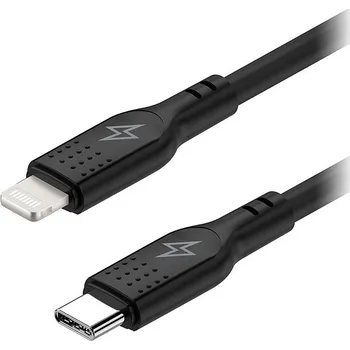 Kabel AlzaPower SilkCore USB-C to Lightning MFi, 2m černý