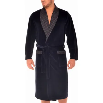 Pánský župan velurový - bavlněný RE-103 Tmavě modrá C0 - XXL