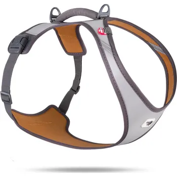 Postroj pro psa Curli Glow Belka postroj, šedý - Velikost 4XL: Obvod hrudníku 79 - 92 cm