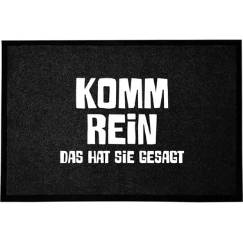 Vstupní rohožka černá dekorativní Dárek do domu | Wejdź 60x40 cm