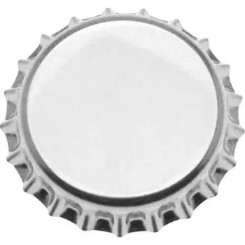 Korunkové zátky stříbrné pivní 100ks