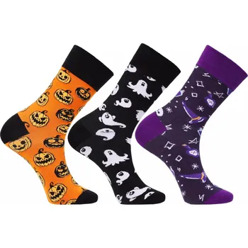 Pánská móda 3x Pánské dlouhé halloweenské Ponožky Ponožky Bavlna MORAJ 39-44