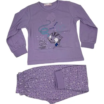 Dívčí pyžamo Valerie Dream Dívčí pyžama s dlouhým rukávem KITY Barva: Fialová, Velikost: 104/110