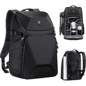 Ochrana fotoaparátu a videokamery K&F Concept Camera Backpack 20L Large Waterproof Camera Bag with Front HardShell, Black