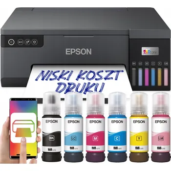 Tiskárna Fotografická tiskárna A4 Epson EcoTank L8050 WiFi pro fotografie + INKOUSTY 6x BAREVNÁ