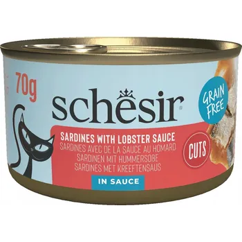 Krmivo pro kočku SCHESIR GRILL KOT Sardinky s kousky humra v omáčce 70g krmivo pro kočky