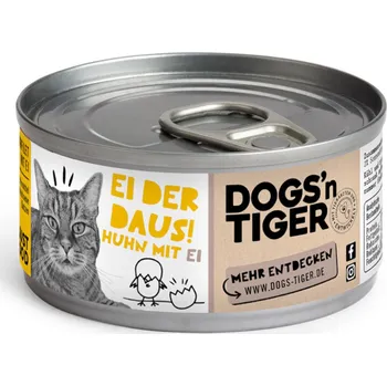 Krmivo pro kočku 24x70g Dogs'n Tiger Cat Filet - kuřecí filety s vejcem