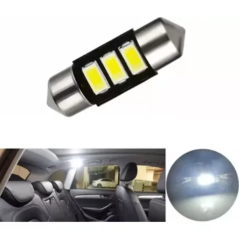 Autožárovka CAN-BUS sufitka bílá, 3 SMD LED, 36mm, 1ks (AKCE - LED sufitka bílá - Super Light)