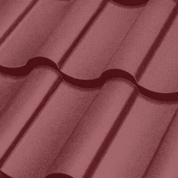 plechová krytina SATJAM střešní krytina Arad Modul 2M PURMAT RR28 višňová