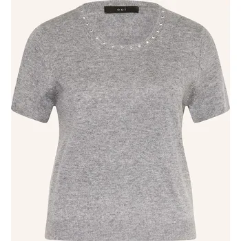 Dámský svetr Oui Dámské Úpletové Tričko S Nýty, šedá, 44