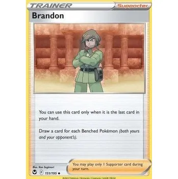 Sběratelská karetní hra Pokémon SIT 151/195 Brandon - Silver Tempest Stav: Near Mint, Verze: NORMAL