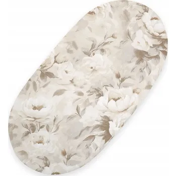 Prostěradlo Béžové Prostěradlo Pivoňky do koše Moses, gondola, 75x35cm