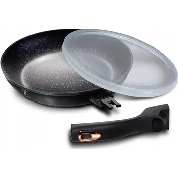 BERLINGERHAUS Pánev s nepřilnavým povrchem a odnímatelnou rukojetí 28 cm Black Rose Collection BH-1952