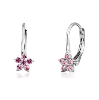 Náušnice Stříbrné naušnice s růžovými zirkony SVLE1814XH2R100