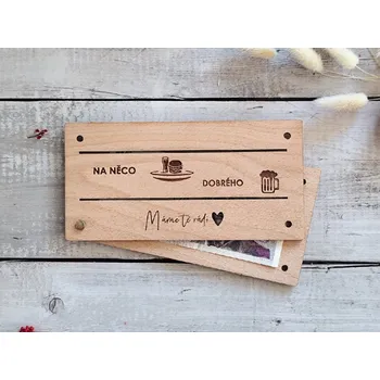 Obálka Dřevěná obálka na peníze - Na něco dobrého