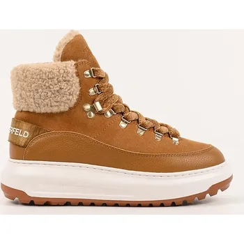 Dámská zimní obuv Kotníkové boty Karl Lagerfeld KAPRI LUG dámské, hnědá barva, KL67565 KL67565.322 82X, EUR 38