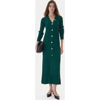 Dámské šaty TWINSET Úpletové šaty 252TT3400 Zelená Slim Fit XS