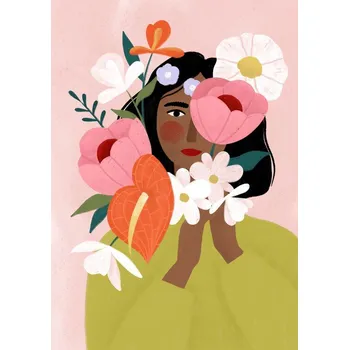 Plakát Plakát, Obraz - Flower Lady, Bea Muller